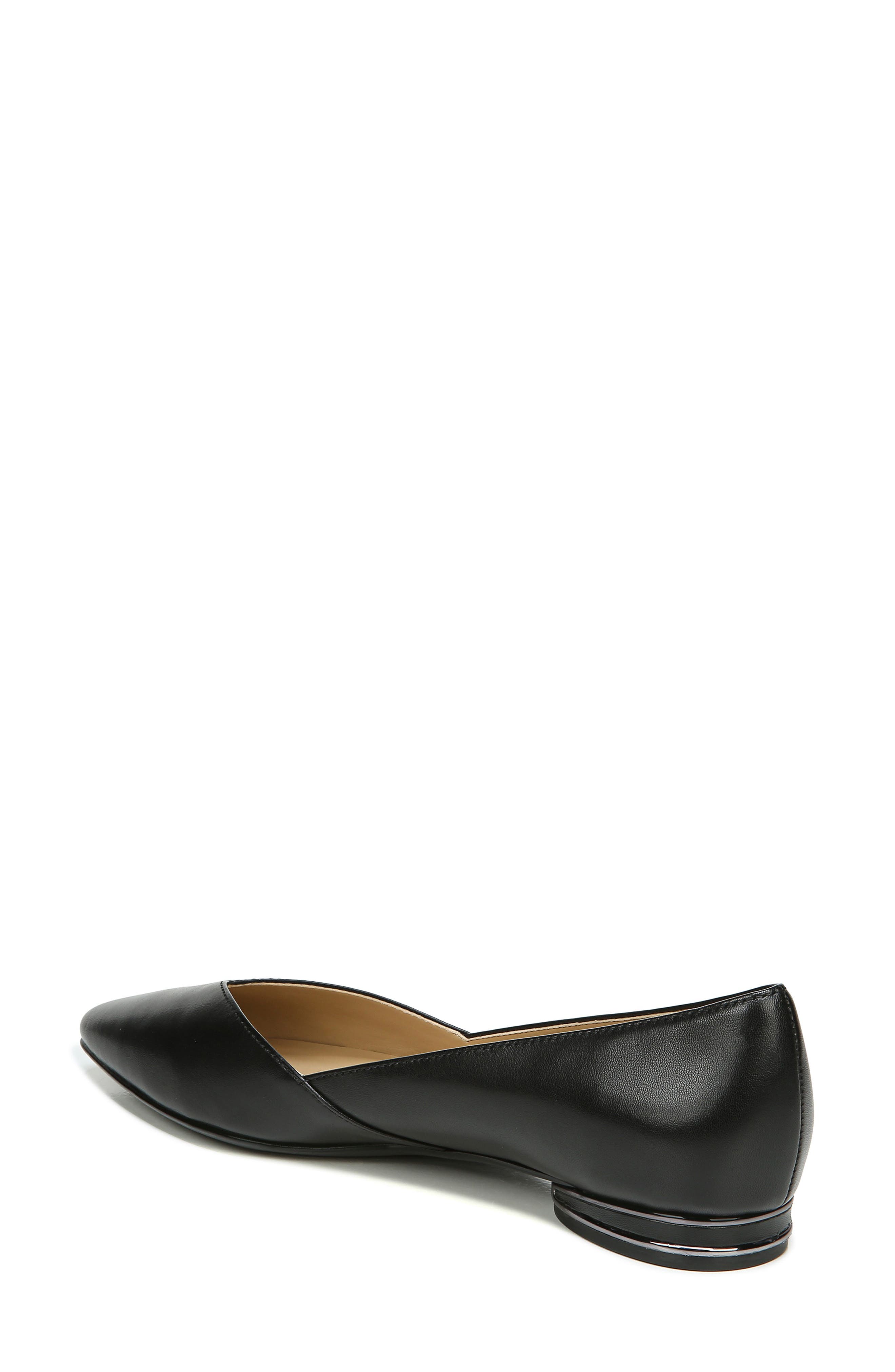 Naturalizer Havana Pointed Toe Flat, Alternate, color, Black Leather