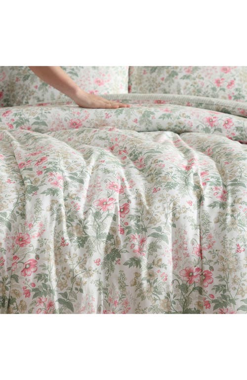 Laura Ashley Arden Floral Comforter Set In Pink