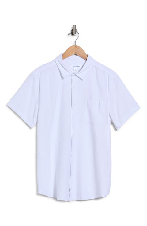 Short Sleeve Linen Button-Down Shirt