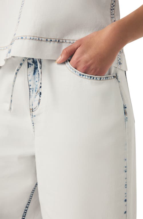 Splendid Ultra Bleached High Waist Drawstring Ankle Jeans In White
