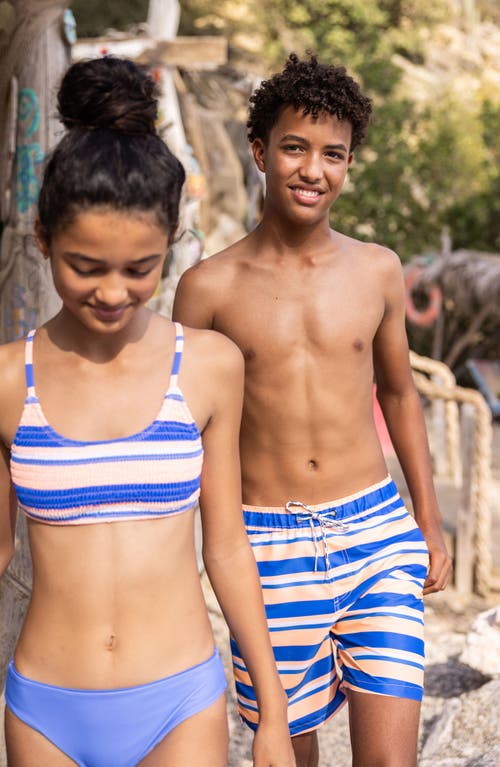 Snapper Rock Boys' Tropicana Stripe Sustainable Swim Short - Little Kid, Big Kid In Multi