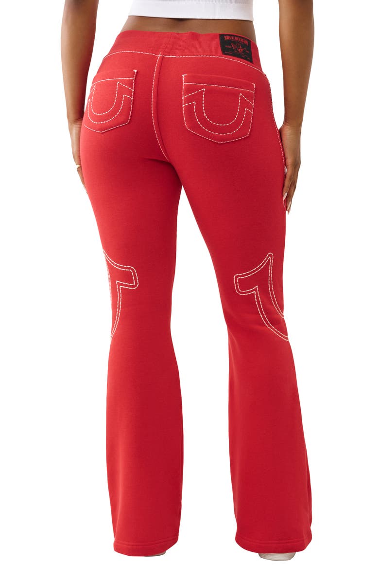 True Religion Pull-On Flare Jeans, Alternate, color, Scarlet Sage