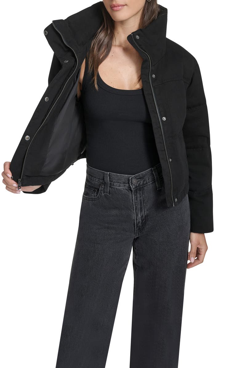 Levi's Quilted Cotton Puffer Jacket, Alternate, color, Black