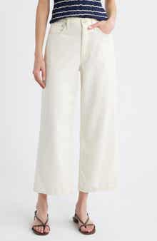rag & bone Featherweight Andi High Waist Ankle Wide Leg Jeans