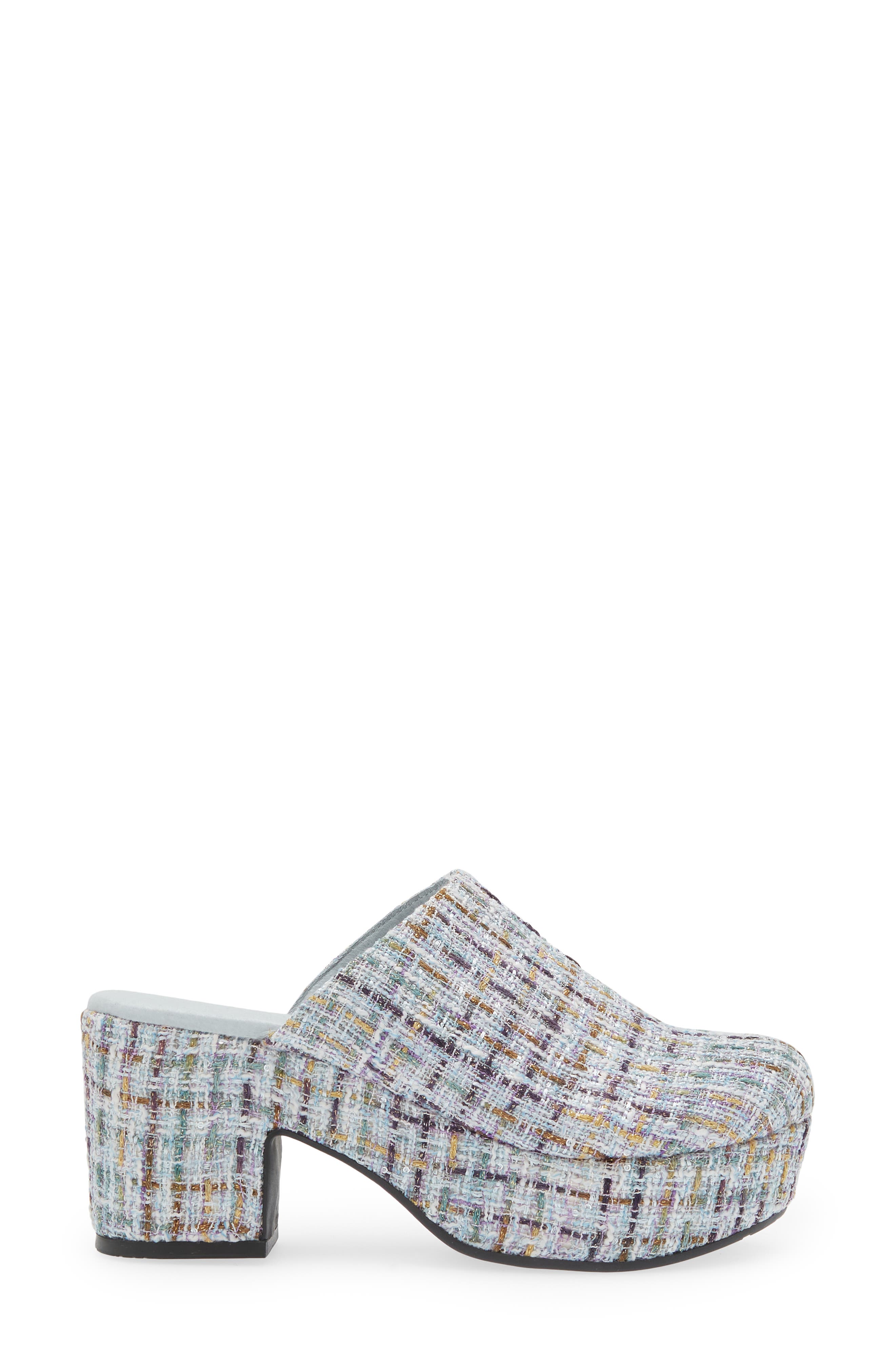 Chocolat Blu Gertie Platform Clog, Alternate, color, Blue Multi Tweed