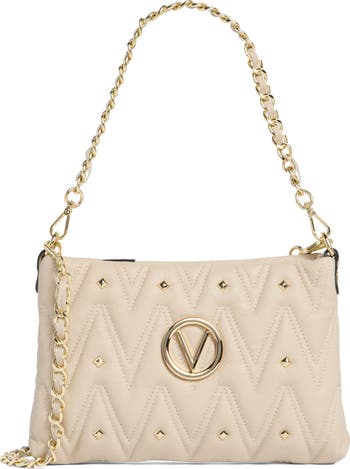 Vanille Diamond Quilted Leather Shoulder Bag