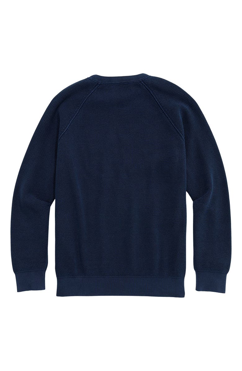 vineyard vines Waffle Knit Cotton Crewneck Sweater, Alternate, color, Nautical Navy