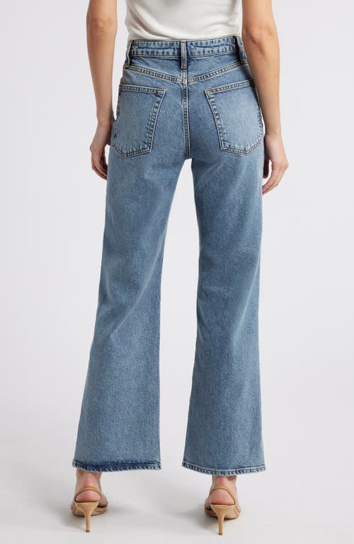 Frame The Pixie Arrow High Waist Relaxed Bootcut Jeans In Blue