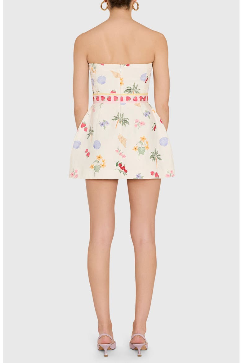 Bethany Strapless Linen Blend Romper, Alternate, color, BOARDWALK PRINT