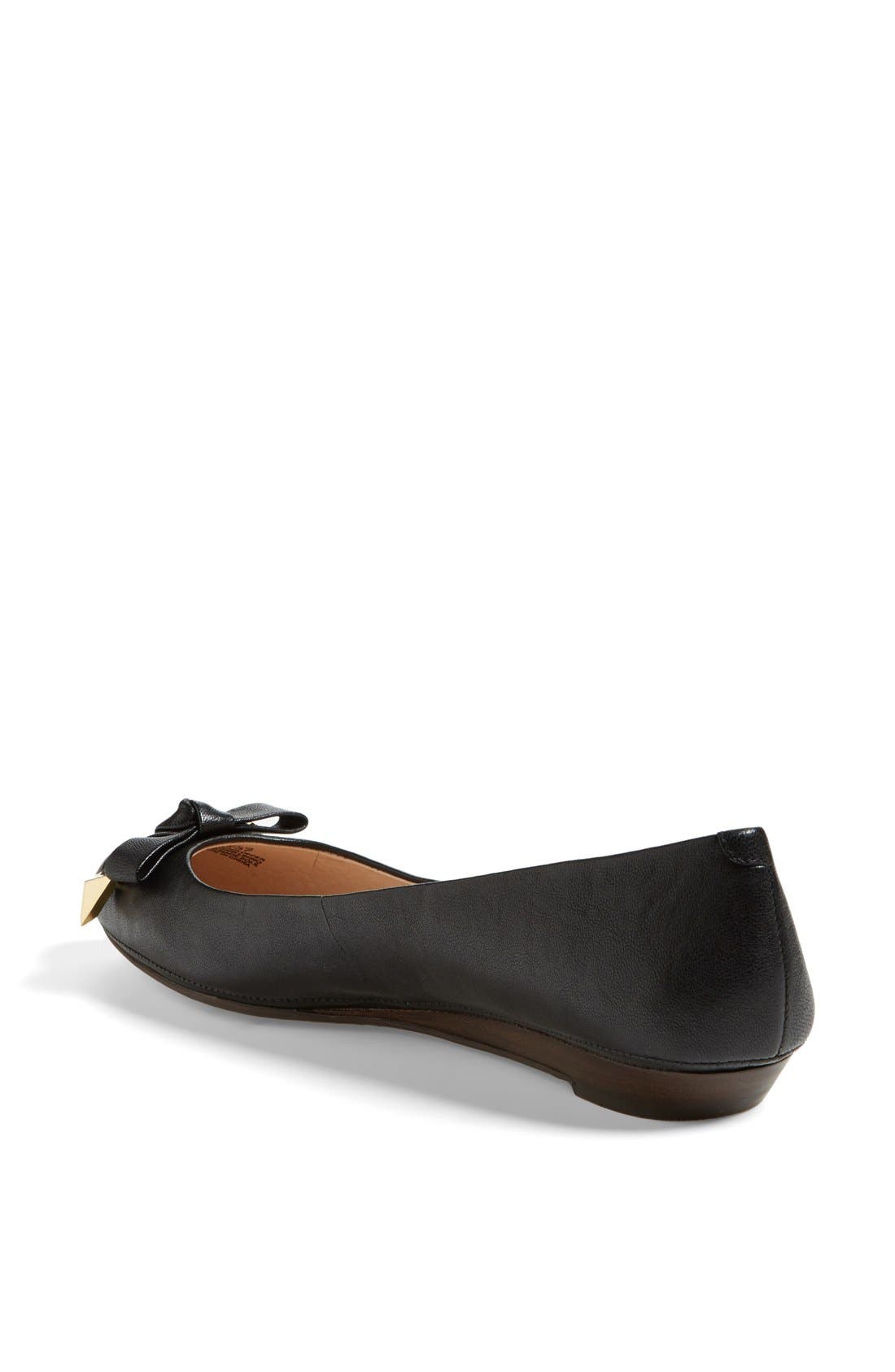 'Azalya' Mini Wedge Flat, Alternate, color, BLACK