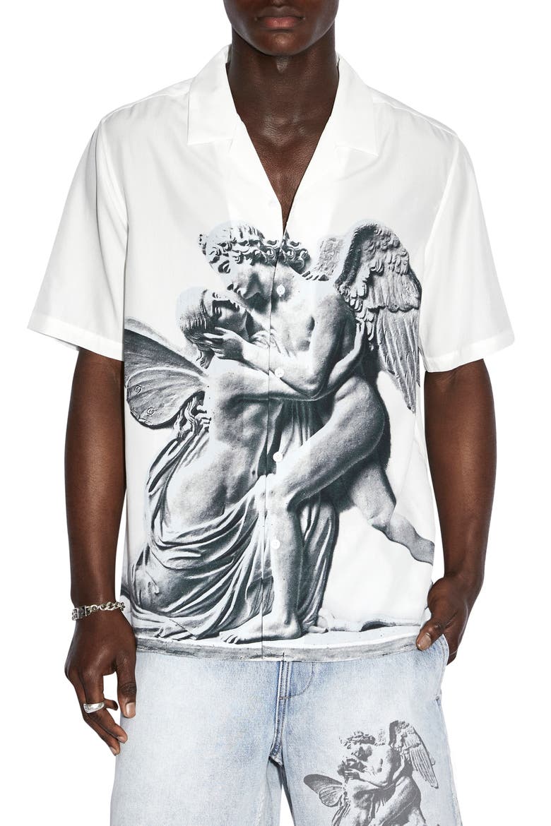 Lovesik Resort Camp Shirt, Main, color, WHITE