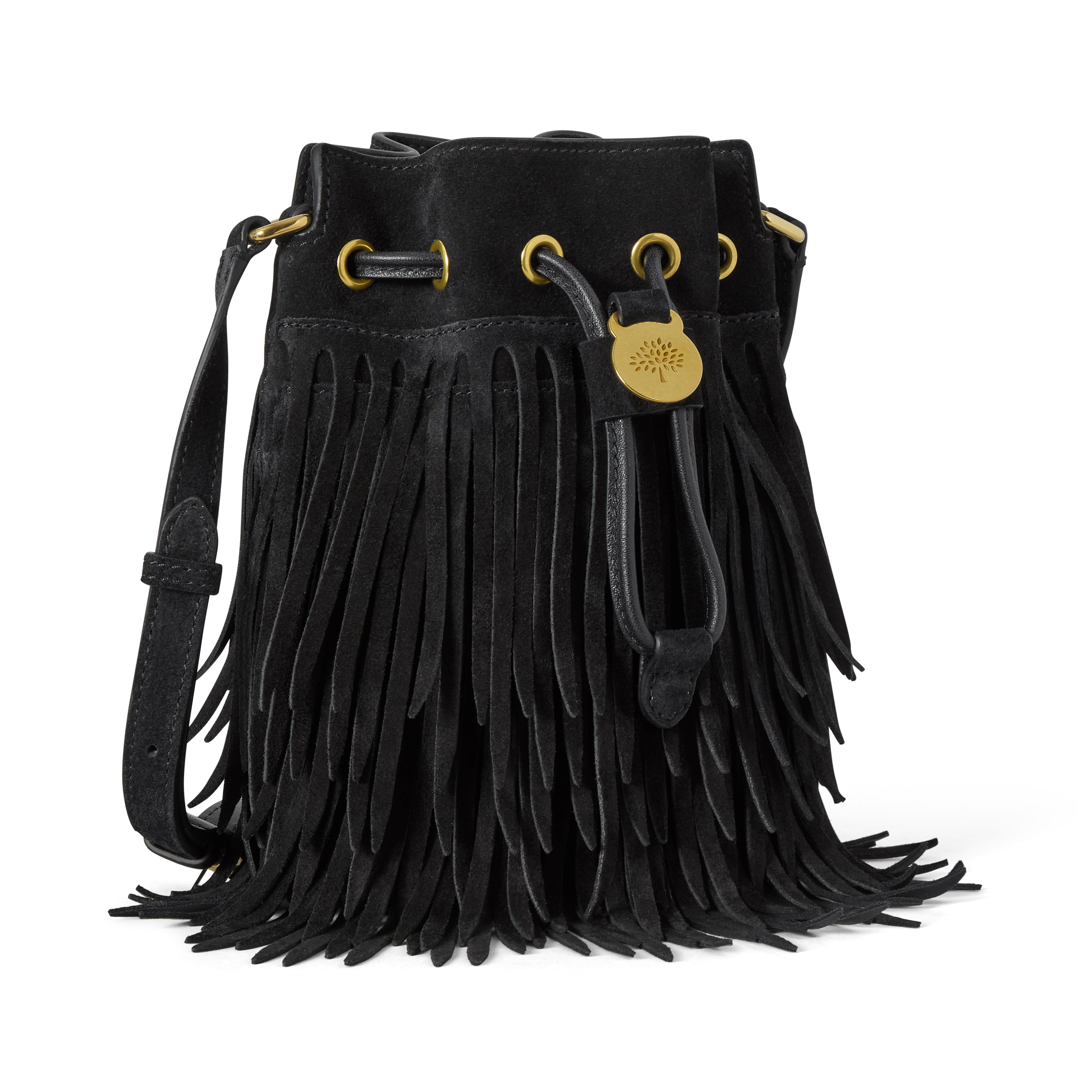 Mini Drawstring Bucket, Alternate, color, Black