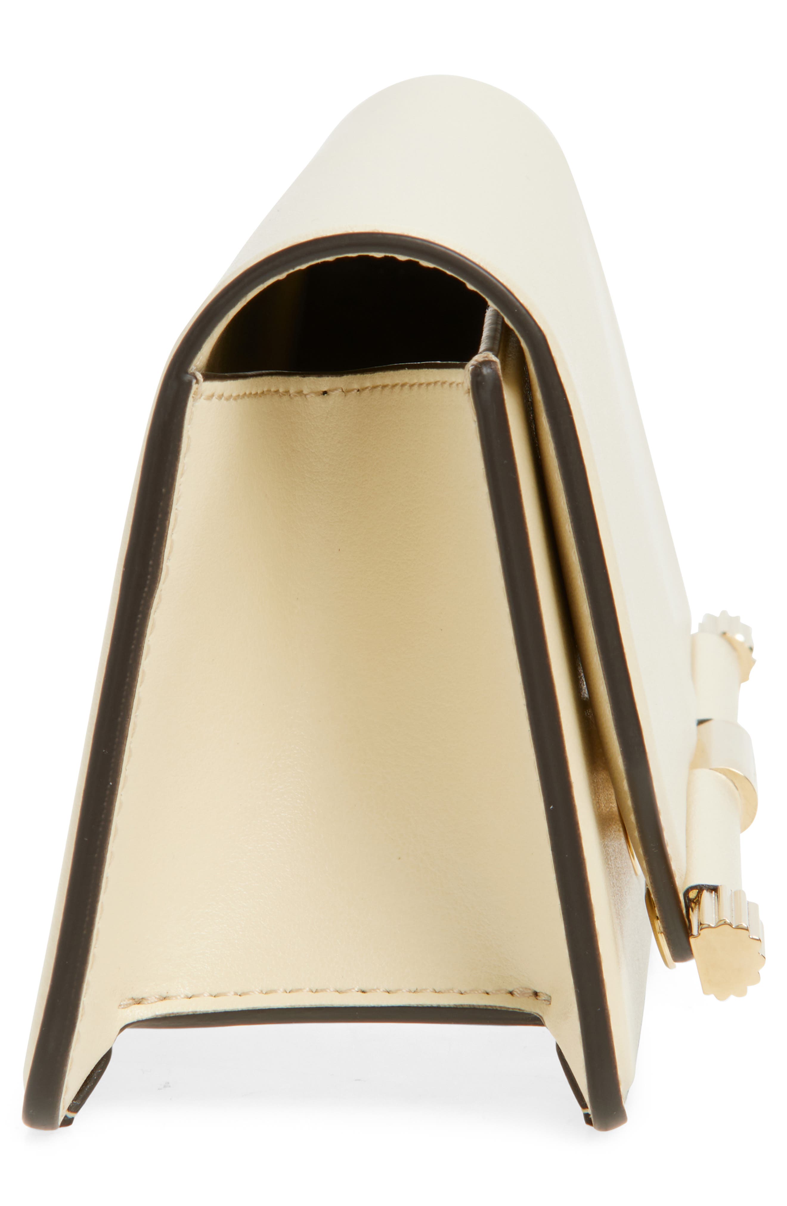 Victoria Beckham 202 Leather Clutch, Alternate, color, Ivory