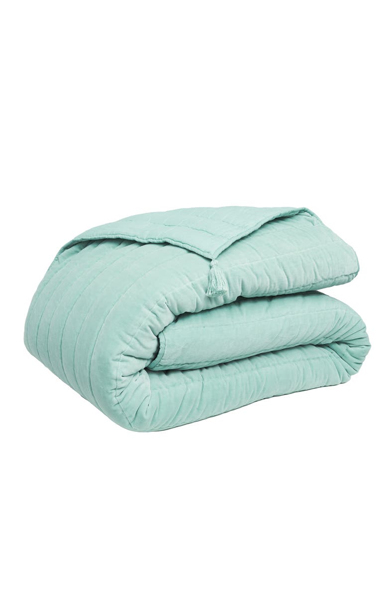carol & frank River Surf Personal Comforter, Main, color, Green