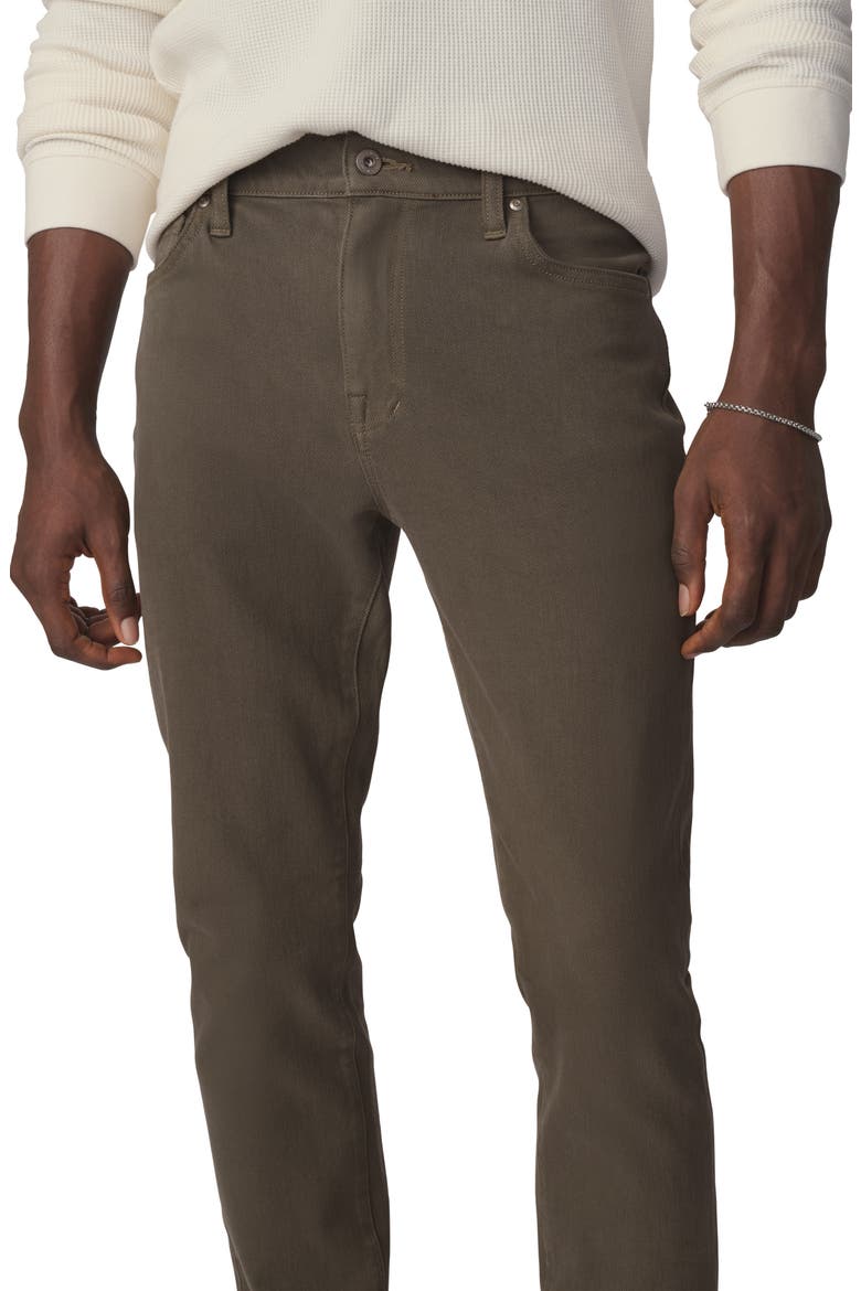 The Asher Slim Fit Twill Pants, Alternate, color, TEA LEAF