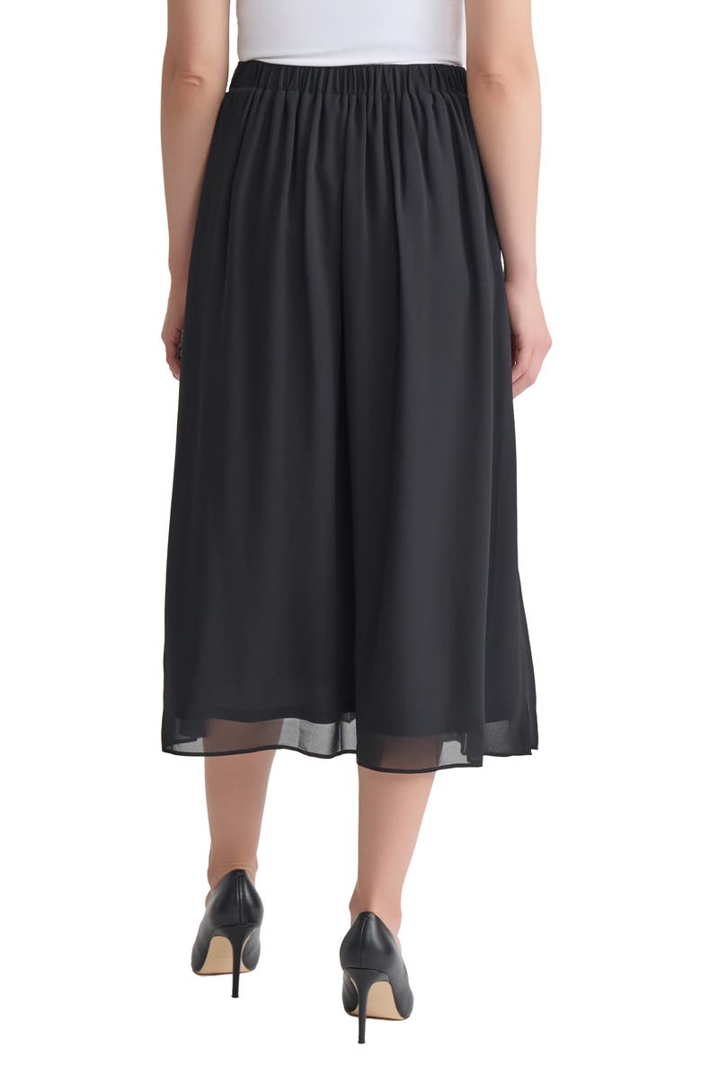 KASPER Pleated Front Midi Skirt, Alternate, color, Black