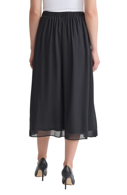 Kasper Pleated Front Midi Skirt In Black