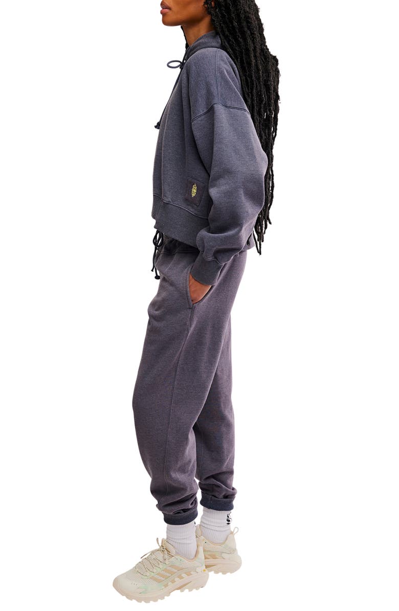 Free People FP Movement Sand Washed Undefeated Hoodie & Joggers Set, Alternate, color, Midnight Navy