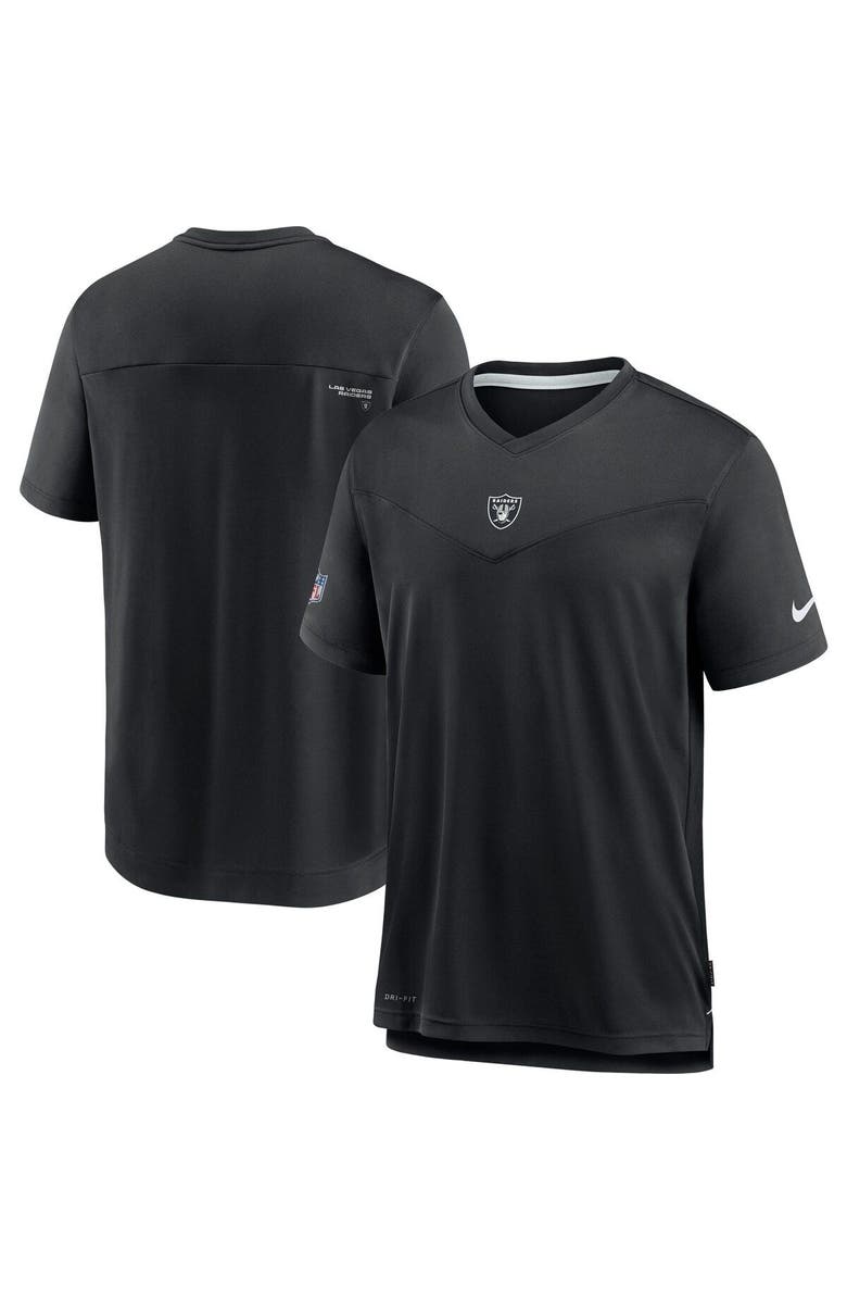 Nike Men's Nike Black Las Vegas Raiders Sideline Coaches Performance V-Neck T-Shirt, Main, color,