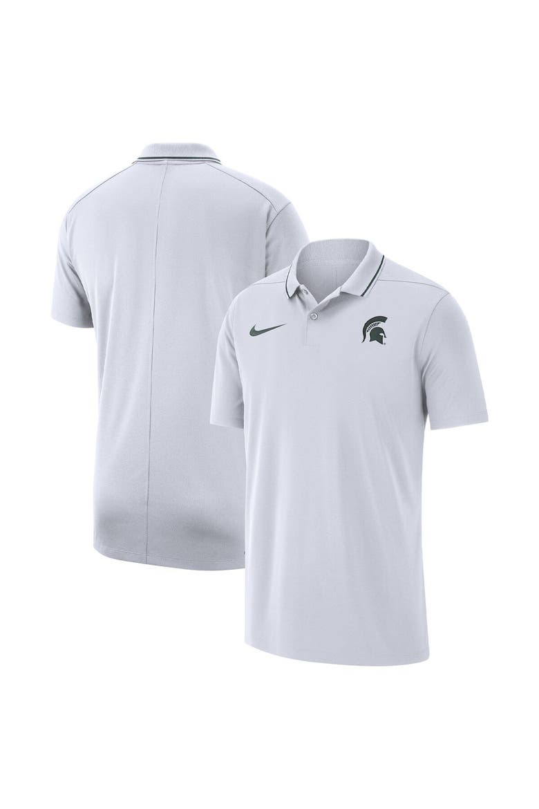 Men's Nike White Michigan State Spartans 2023 Coaches Performance Polo, Main, color, White