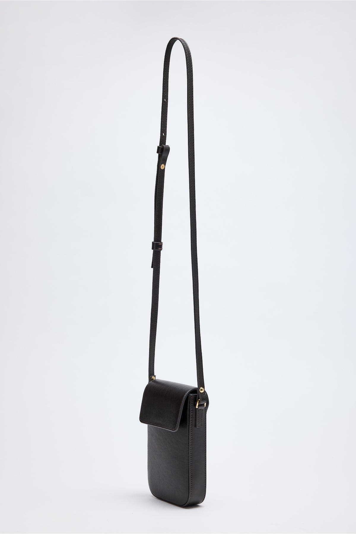 Forever & Always Shoes Ales Bassepi Leather Mini Crossbody Bag, Alternate, color, Dark Brown