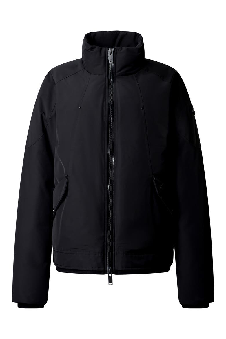 West-Ed Down Trucker Jacket, Alternate, color, BLACK