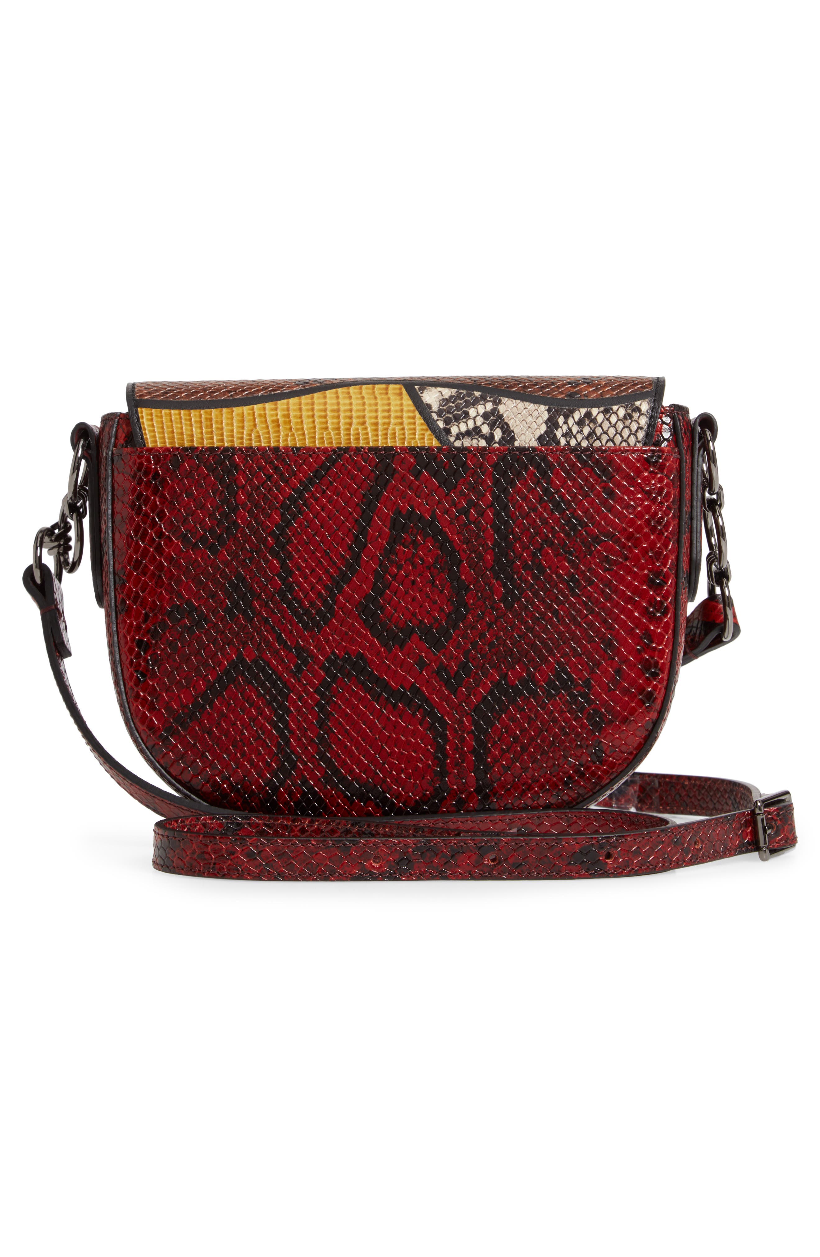 Longchamp Small Cavalcade Snakeskin Embossed Leather Crossbody Bag, Alternate, color, 