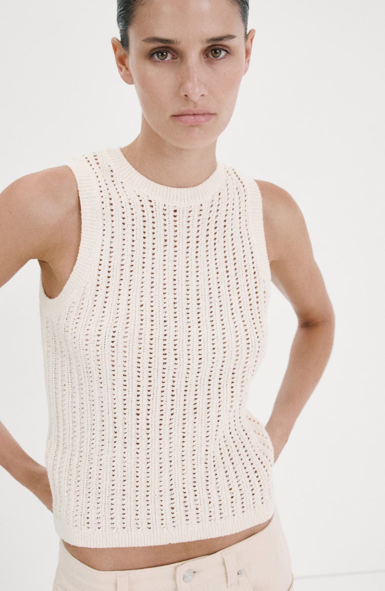 MANGO Sito Top, Alternate, color, Ecru