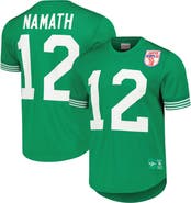 Mitchell & Ness Men's Mitchell & Ness Joe Namath Kelly Green New York Jets Retired Player Name & Number Mesh Top