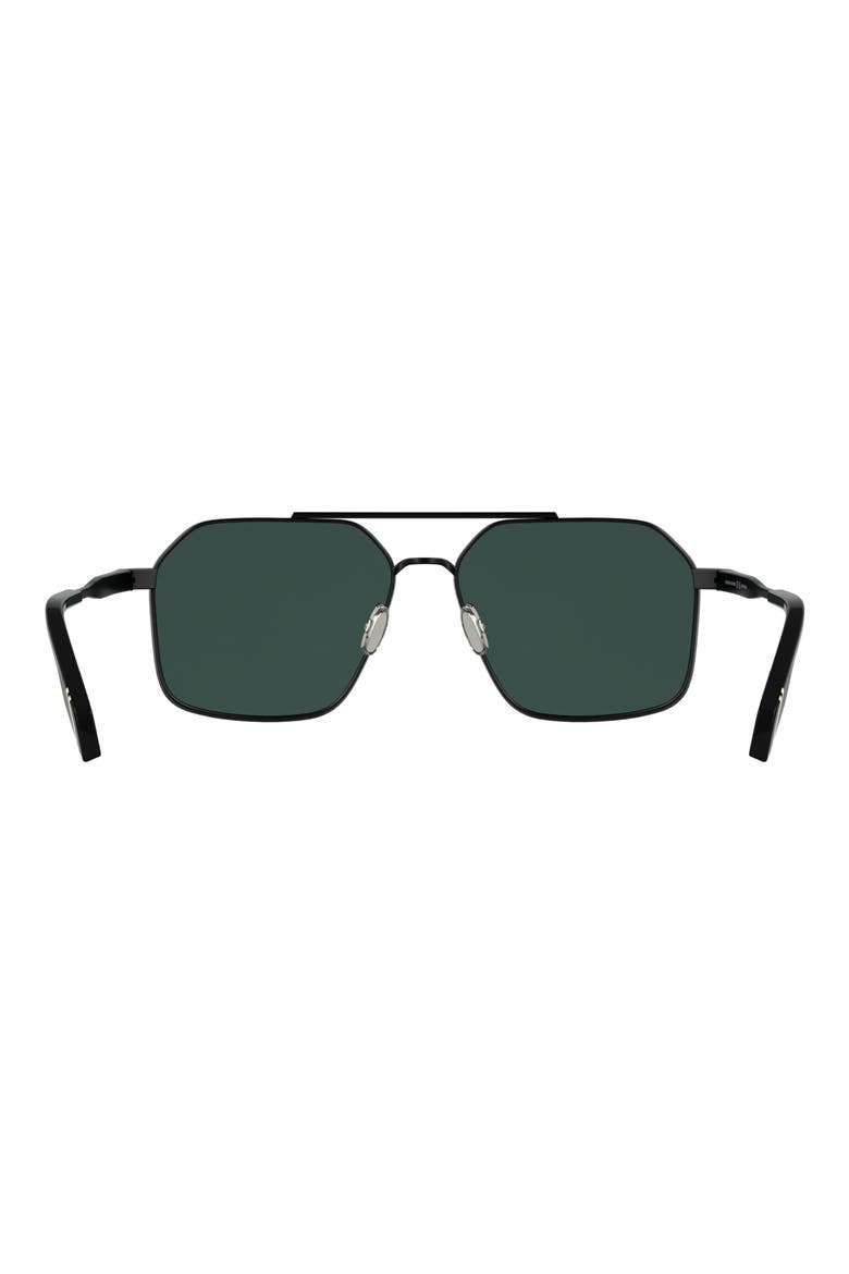 61mm Aviator Sunglasses, Alternate, color, MATTE BLACK