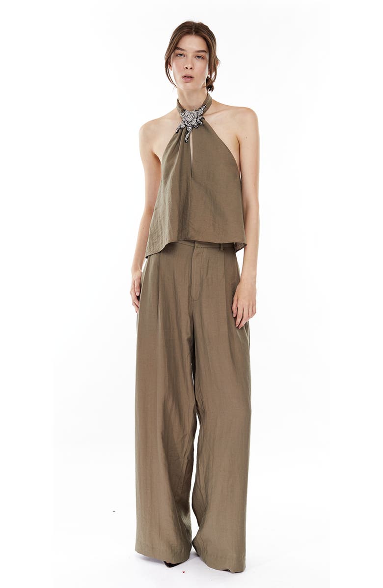 Mother of All Mona Collar Top, Alternate, color, Olive-Green