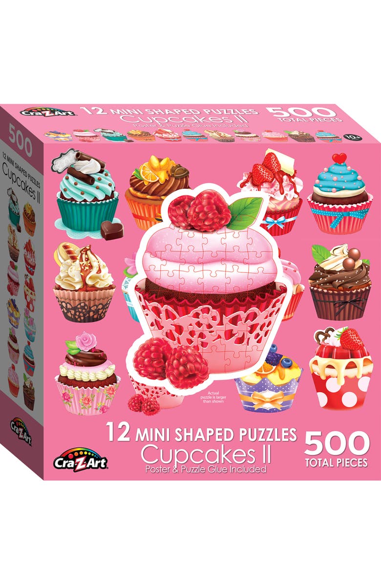 CRA-Z-ART Minishaped Cupcakes 500 Piece Puzzle, Main, color, Multicolored