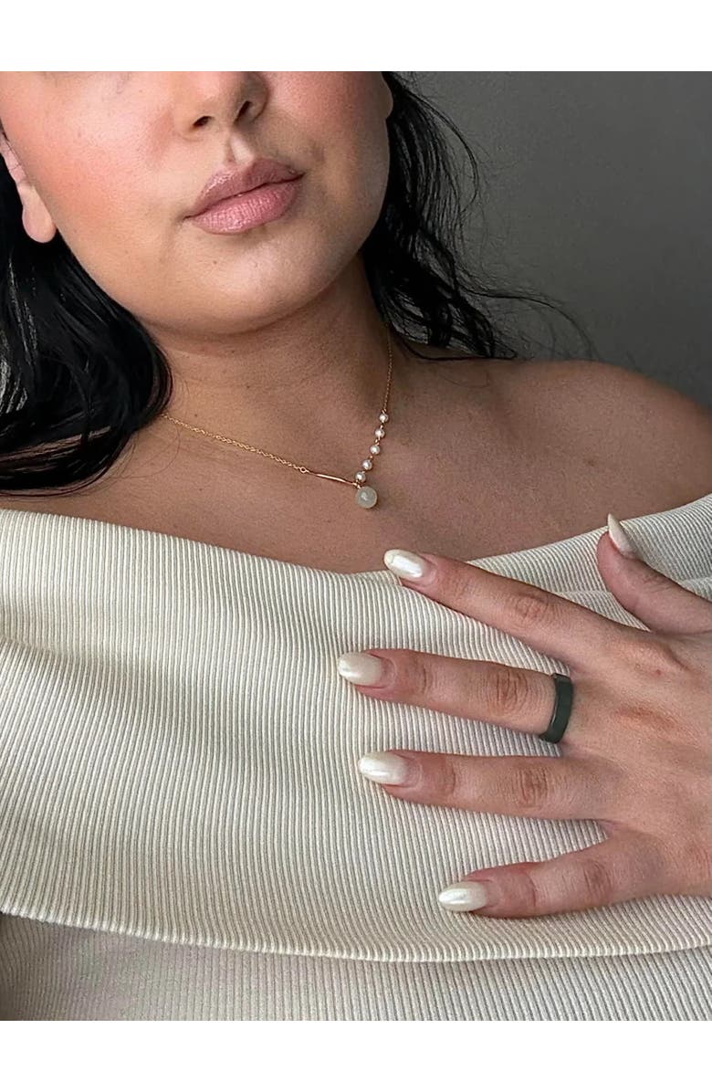 seree Isla Green jade and freshwater pearl necklace, Alternate, color, 