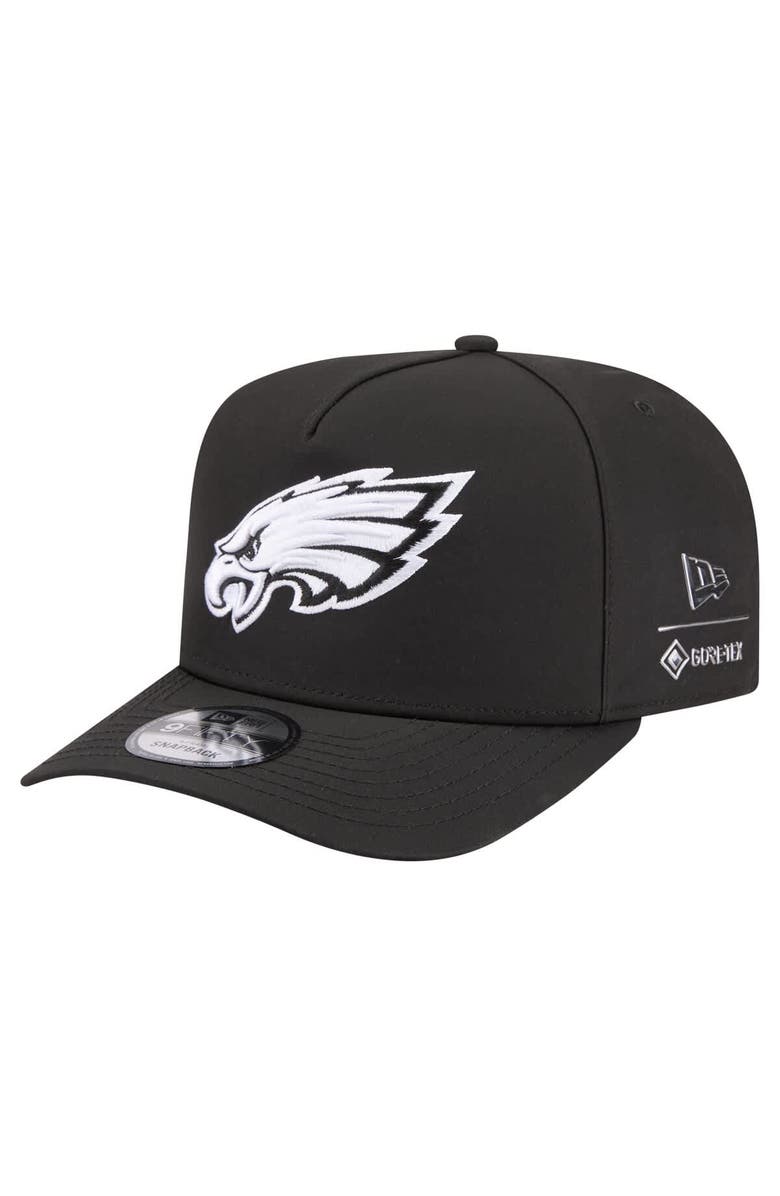 New Era Men
s New Era  Black Philadelphia Eagles Gore-Tex A-Frame 9FIFTY Adjustable Hat, Main, color, Black
