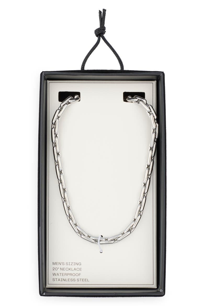 Men's Simple Chain Necklace, Main, color, STAINLESS