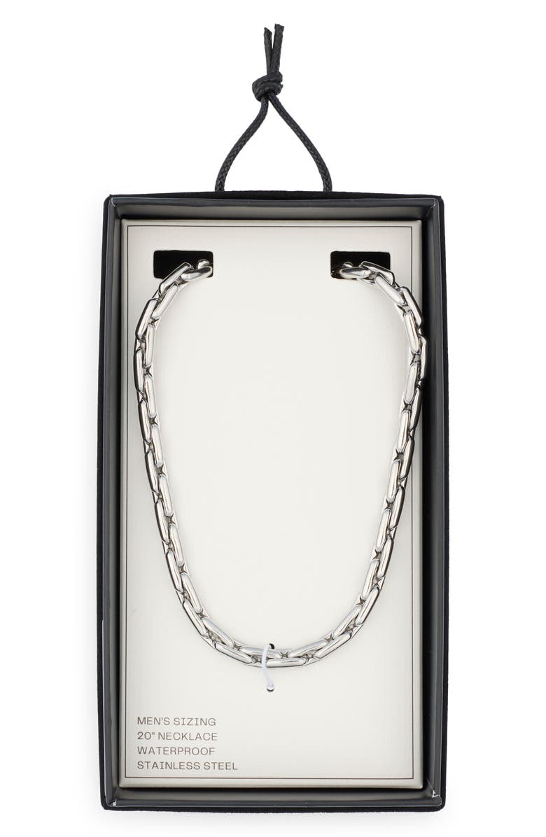 NORDSTROM RACK Men's Simple Chain Necklace, Main, color, Stainless