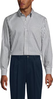 Lands' End No Iron Supima Cotton Pinpoint Buttondown Collar Dress Shirt