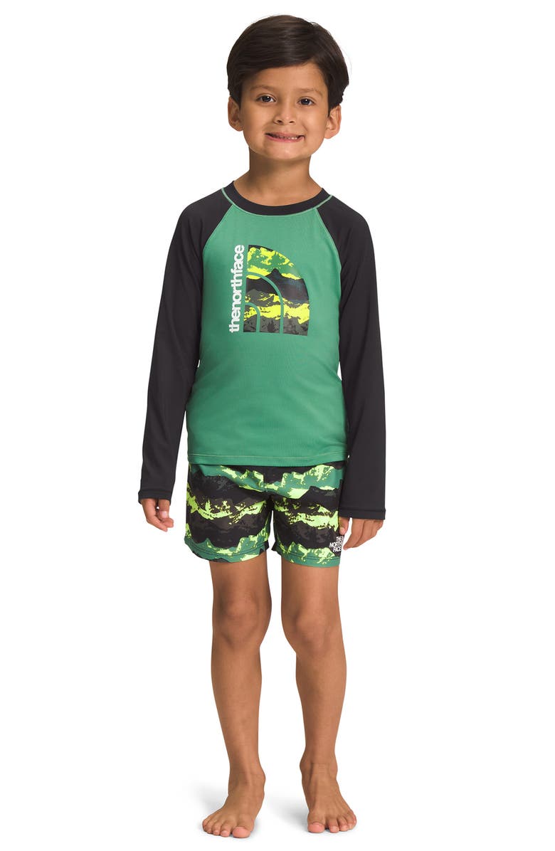 The North Face Kids' Amphibious Long Sleeve Two-Piece Rashguard Swimsuit, Alternate, color,