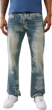 True Religion Ricky AOP Button Flap Straighjt Jeans