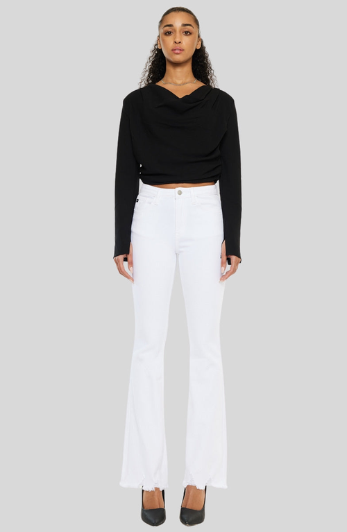 Kancan Brenda High Rise Bootcut Jeans In White