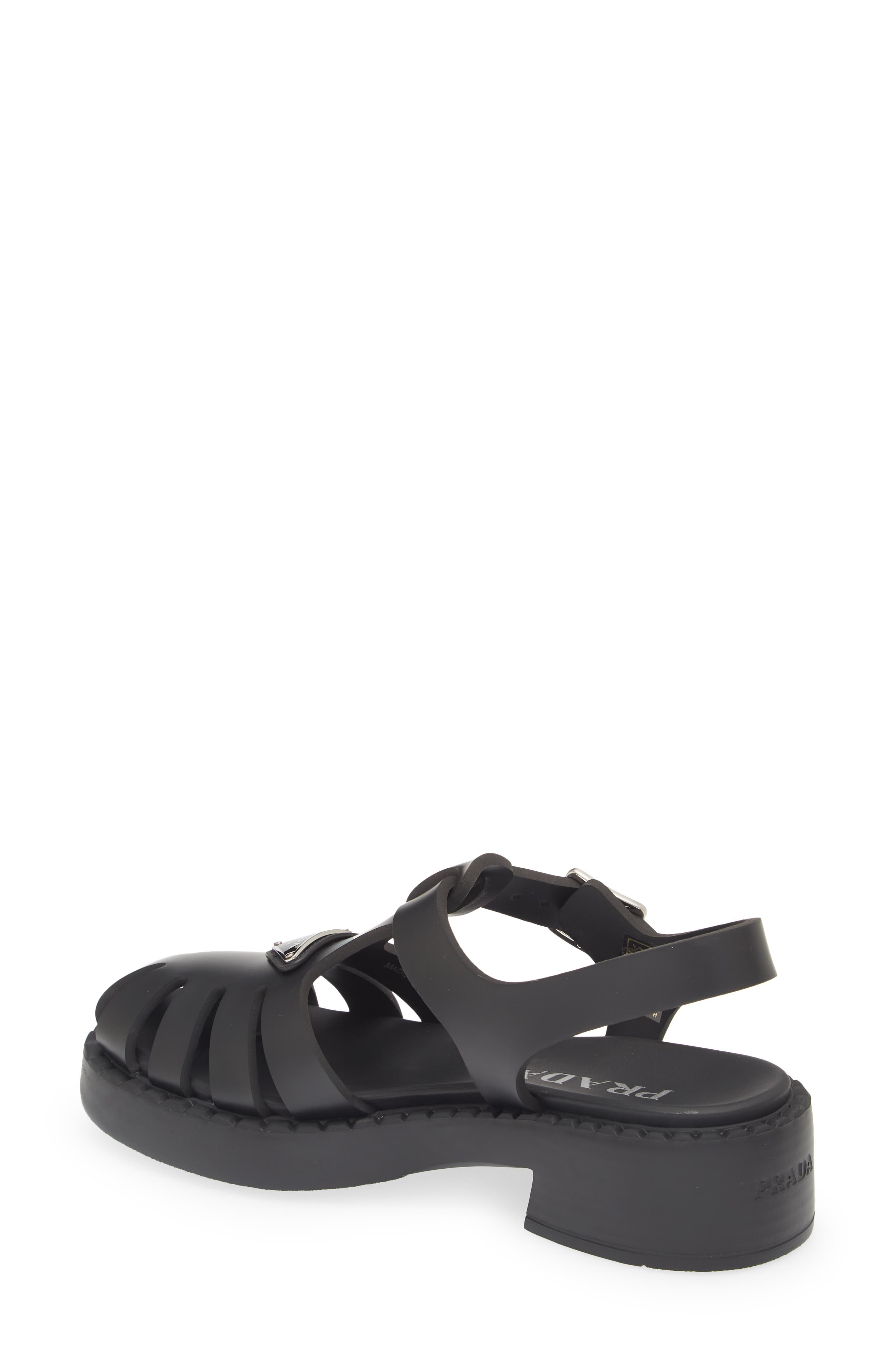 Logo Fisherman Sandal, Alternate, color, NERO