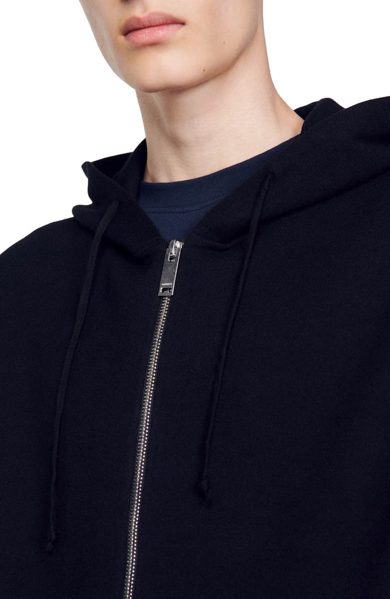 SANDRO Oversized sweatshirt, Alternate, color, Black