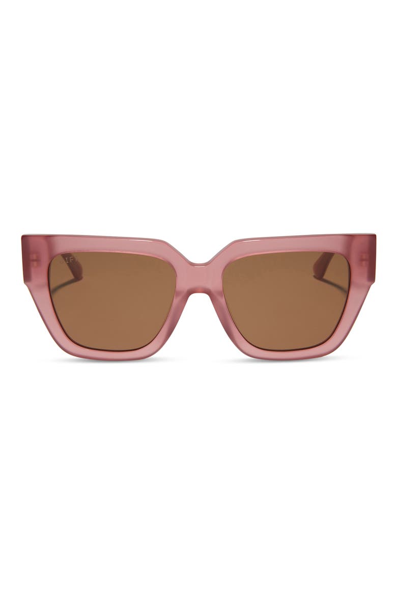 Remi II 53mm Polarized Square Sunglasses, Main, color, GUAVA / BROWN GRADIENT