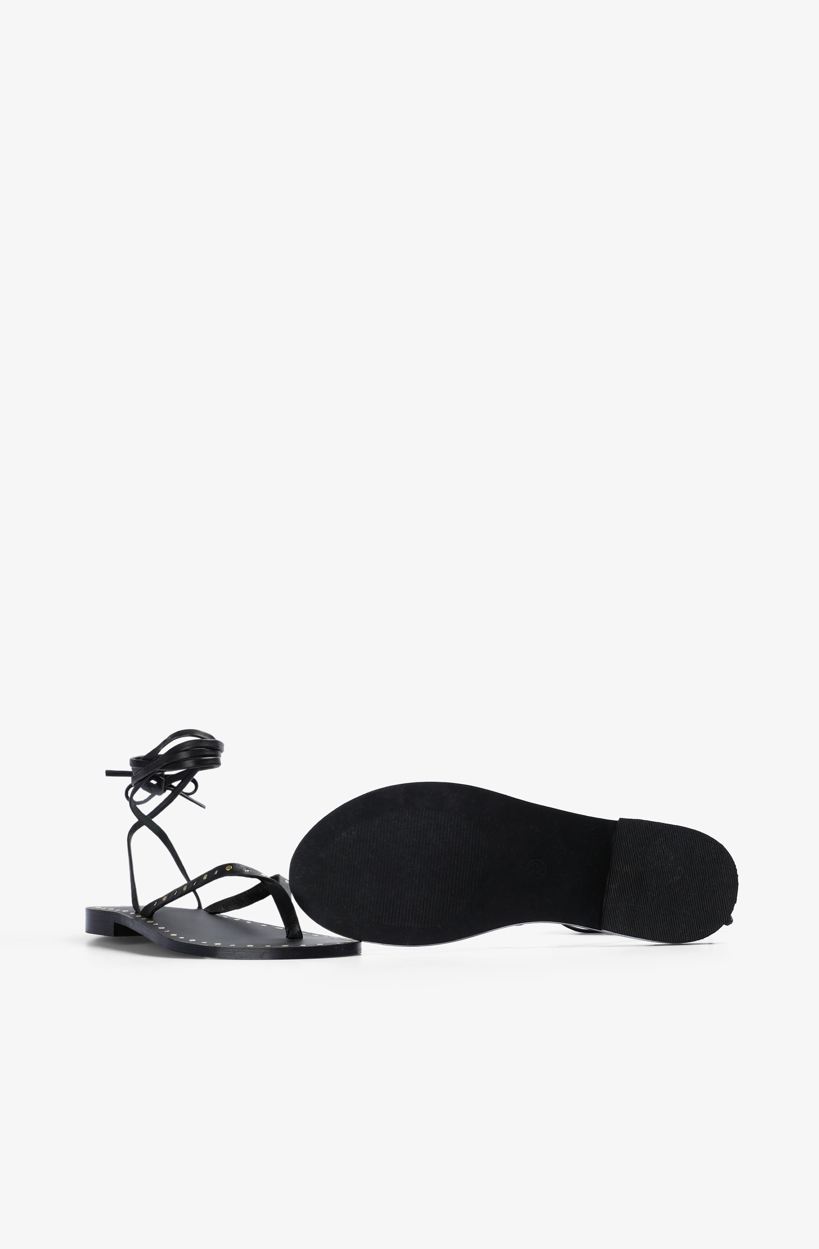 Scalpers Bari Studs Sandal, Alternate, color, Black