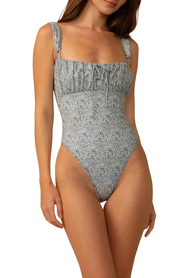 Victoria Petite Fleur One-Piece Swimsuit, Main, color, BLUE PETITE FLEUR