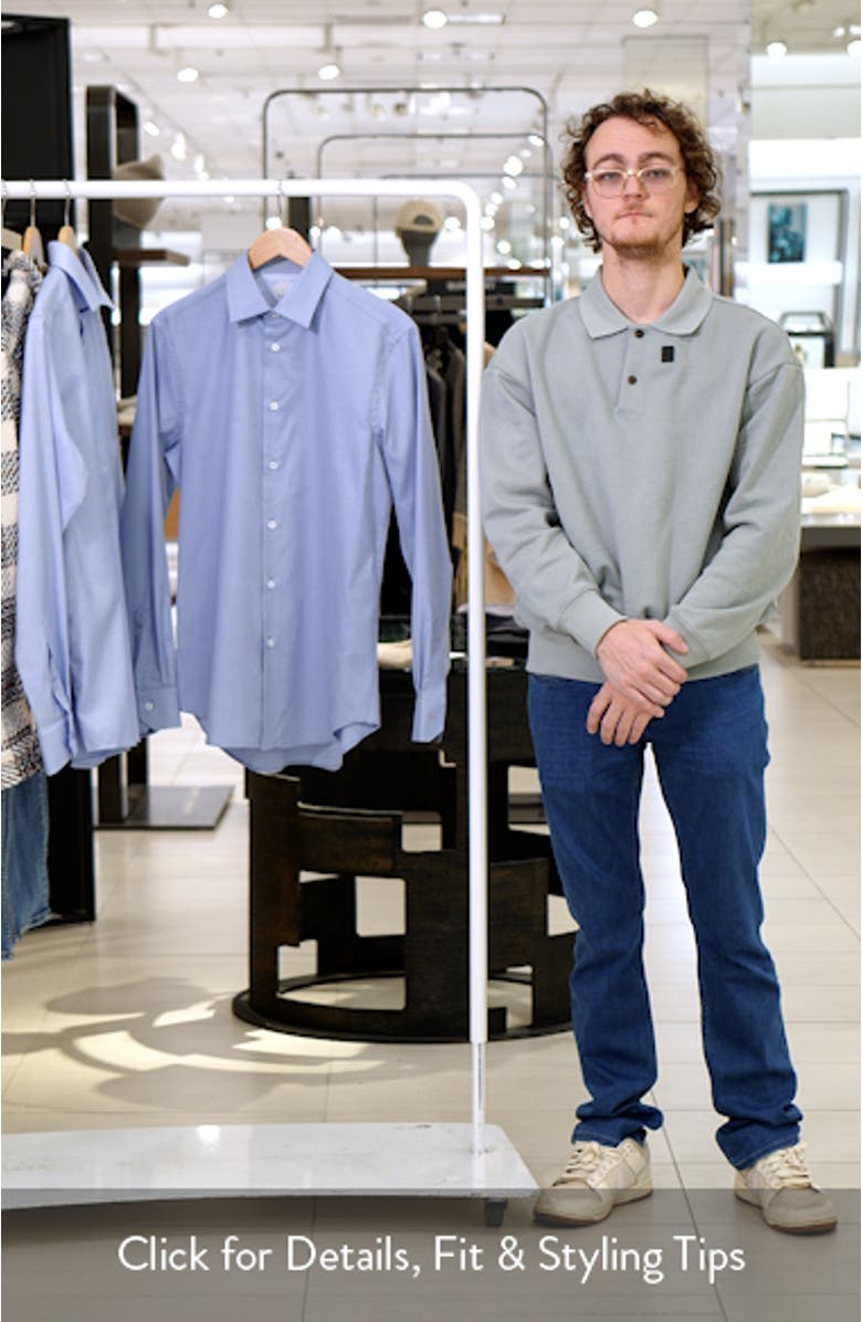 Tailored Fit Textured Cotton Dress Shirt, sales video thumbnail