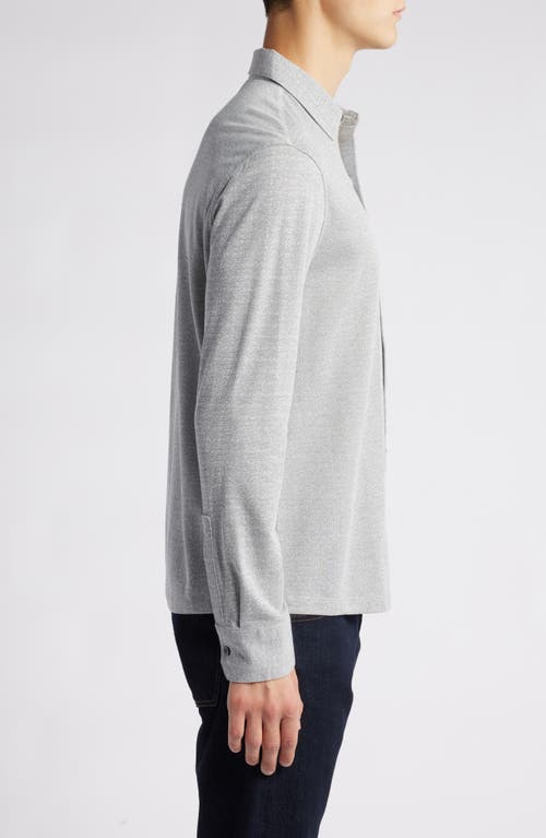 Robert Barakett Roscoe Long Sleeve Knit Shirt In Grey