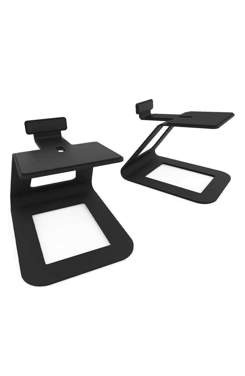 Kanto SE6 Elevated Desktop Speaker Stands for Large Speakers - Pair, Alternate, color, Black