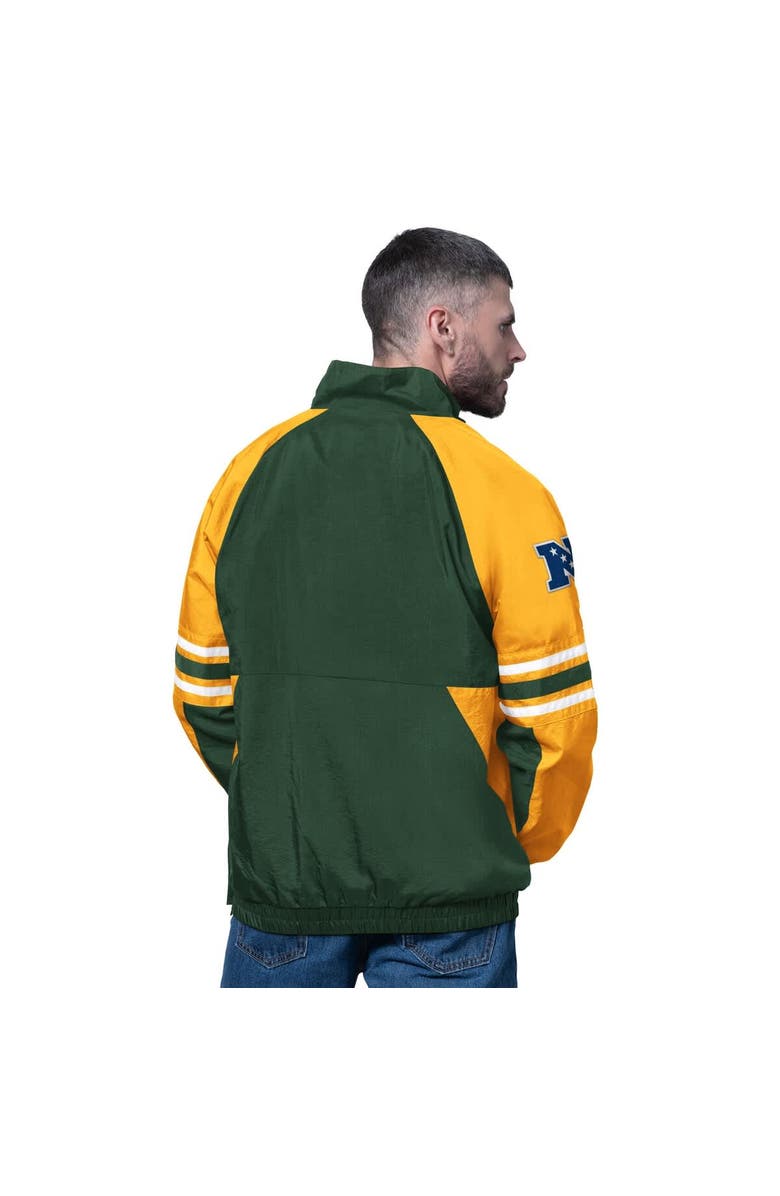 STARTER Men's Starter Green Green Bay Packers Prospect Half-Zip Pullover, Alternate, color, Green