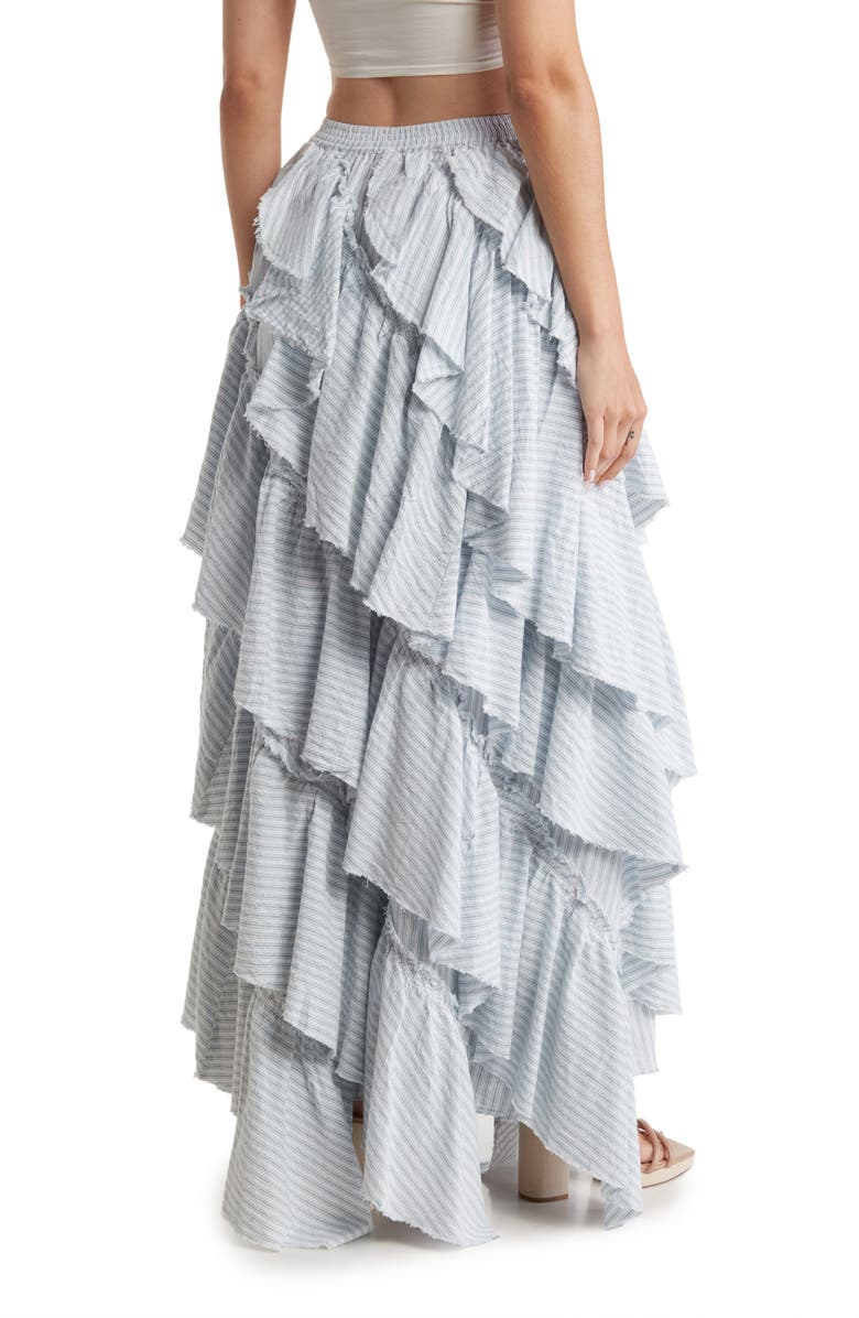 Free People Rock the Runway Ruffle Maxi Skirt, Alternate, color,